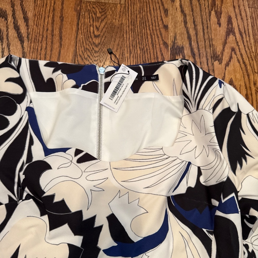 Karen Millen Floral Printed Mini Dress Size 10 NWT - Picture 5 of 11